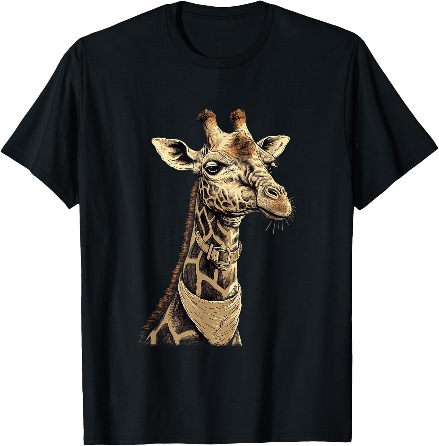 Giraffe, Giraffe Shirt for Girls, Giraffe Lovers, Giraffe T-Shirt - T-Shirt | Black
