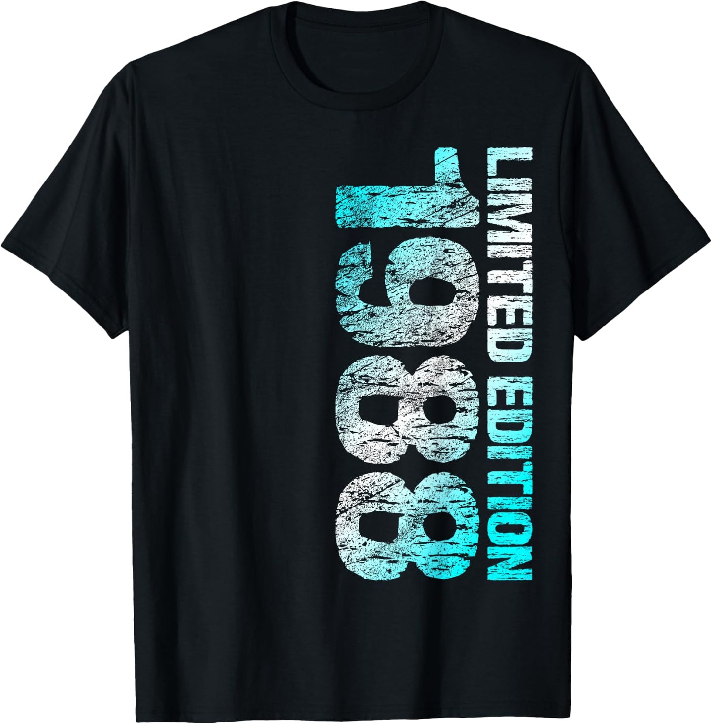 1988 Man Woman 35th Birthday Limited Edition 35 , black T-Shirt - T-Shirt | Black