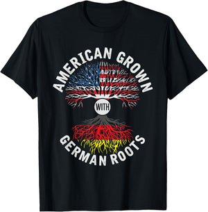 German American Shirt German Roots Gift T-Shirt - T-Shirt | Black