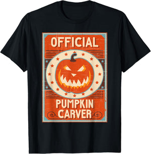 Official Pumpkin Carver Shirt For Halloween T-Shirt - T-Shirt | Black