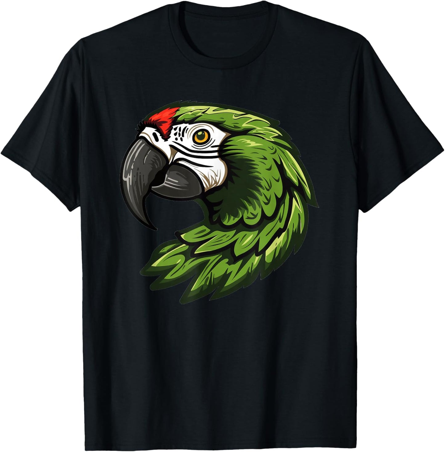 Military Macaw Logo Design T-Shirt - T-Shirt | Black
