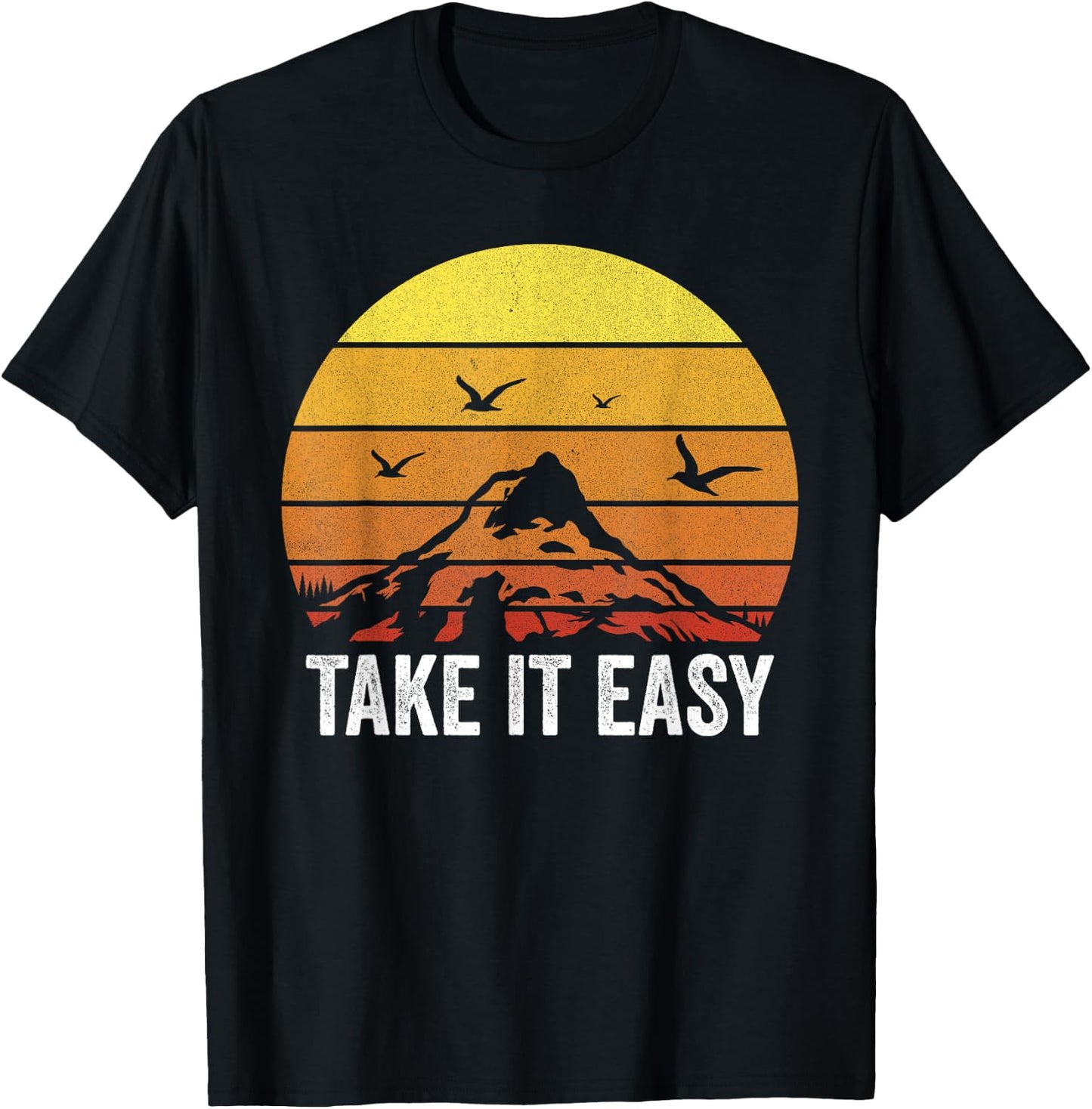 Retro Take It Easy Shirt Vintage Outdoors Camping T-Shirt - T-Shirt | Black