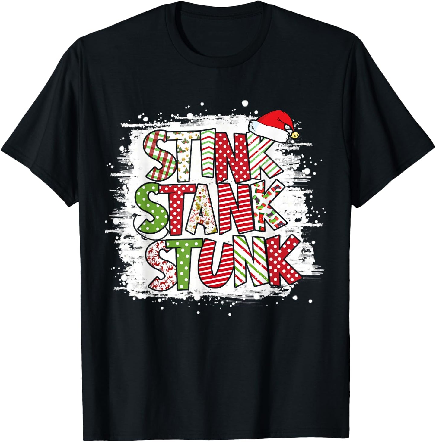 Christmas 2025 Stink Stank Stunk Family Matching Xmas T-Shirt - T-Shirt | Black