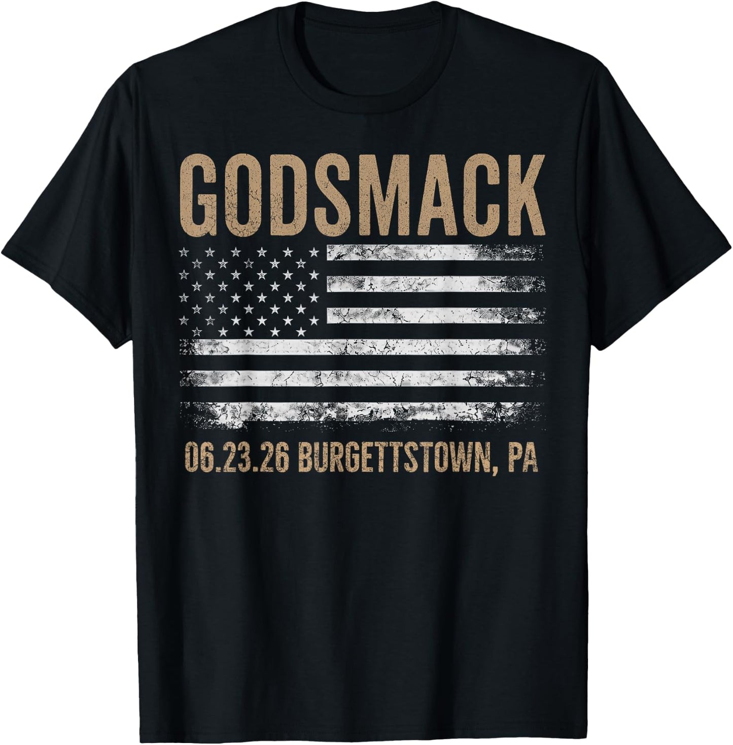 Godsmack The Rise of Rock 2026 Burgettstown T-Shirt - T-Shirt | Black