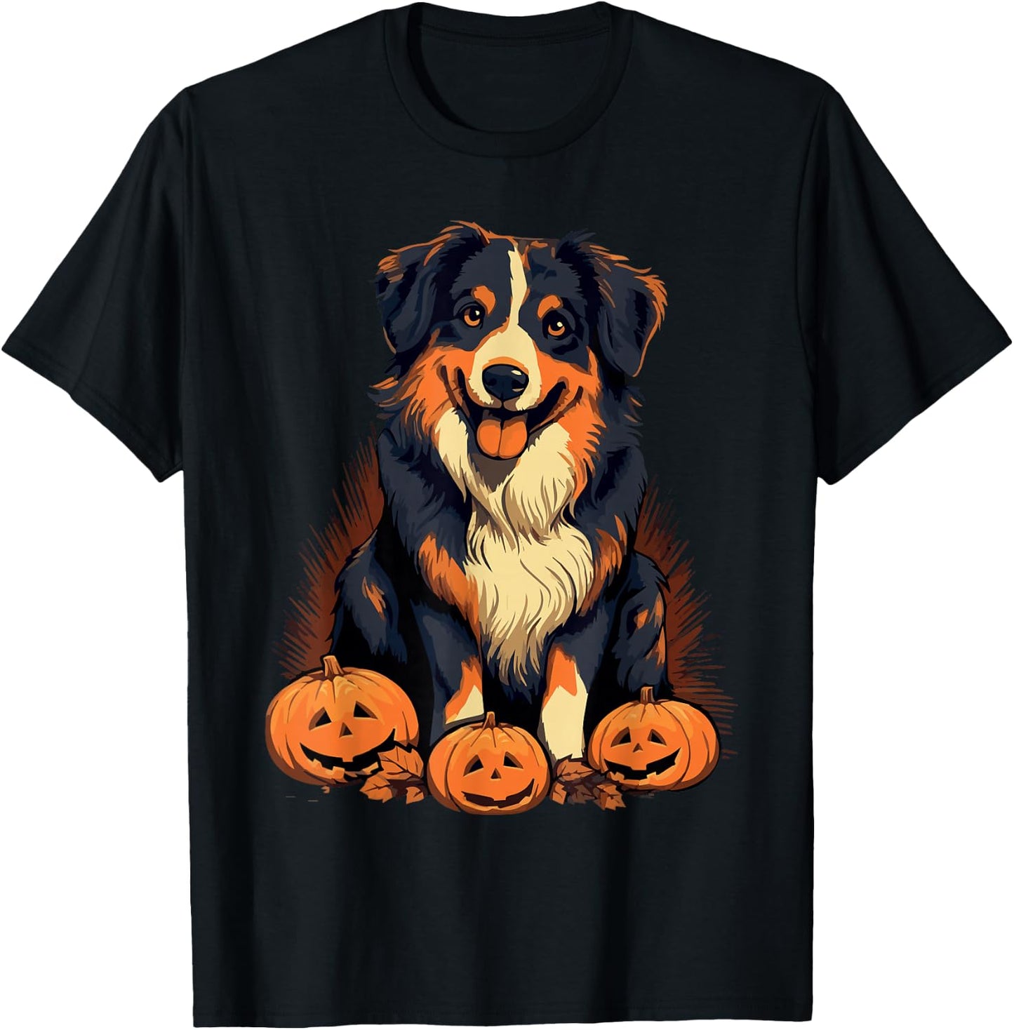 Australian Shepherd Halloween Aussie T-Shirt - T-Shirt | Black