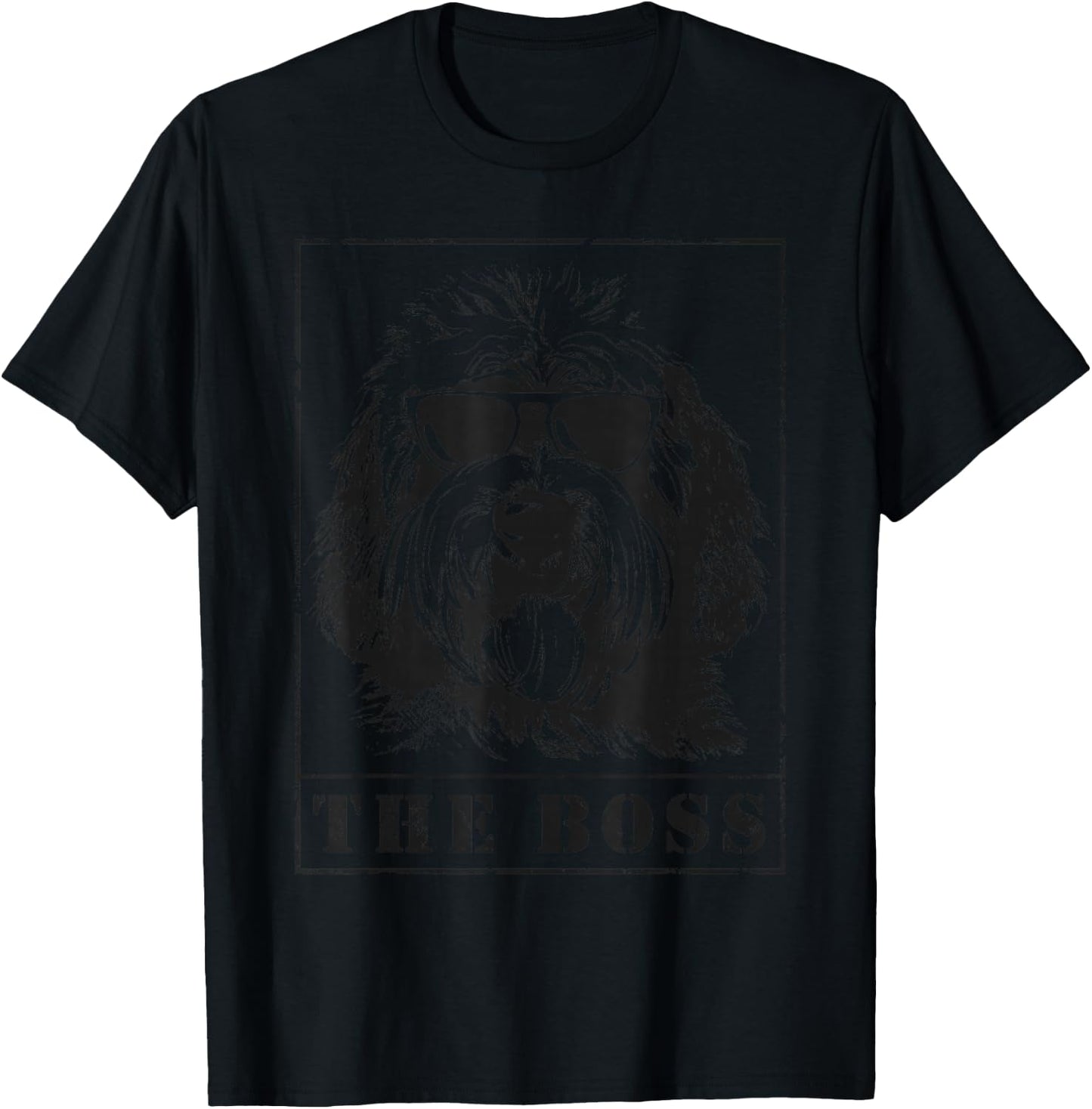 The Funny Old English Sheepdog Boss Mom Dad Dog Lover T-Shirt - T-Shirt | Black