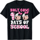 Holy Cow 100 Days Of School Teachers Students Girls T-Shirt - T-Shirt | Black