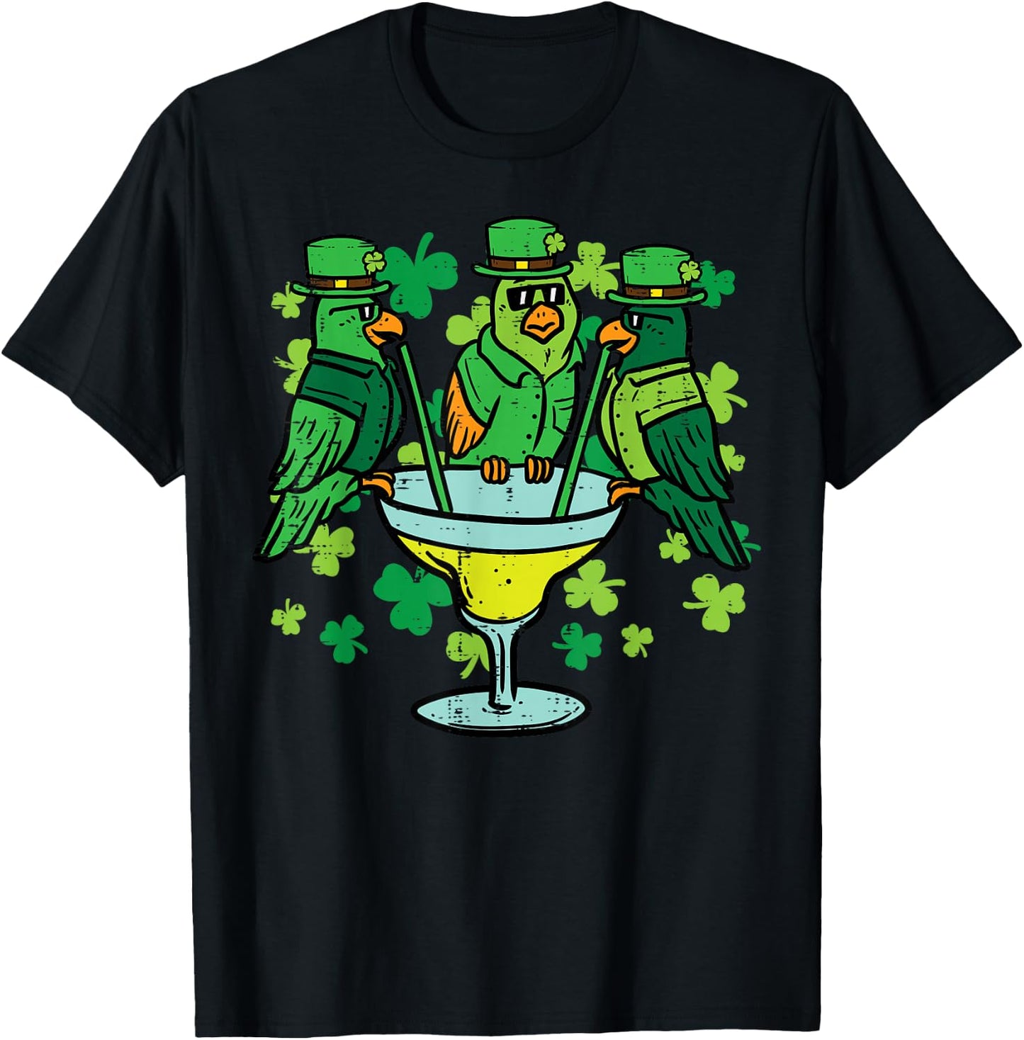 St Patricks Day Parrots Bird Saint Pattys Paddys Irish Women T-Shirt - T-Shirt | Black