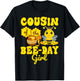 Cousin Of The Bee Day Girl Funny Bee Birthday Party T-Shirt - T-Shirt | Black