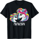 Cute Mom Baby Mama Unicorn Funny Mamacorn Gift Mom T-Shirt - T-Shirt | Black