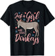 Donkey Just a Girl Who Loves Donkeys Funny Donkey Lover Gift T-Shirt - T-Shirt | Black