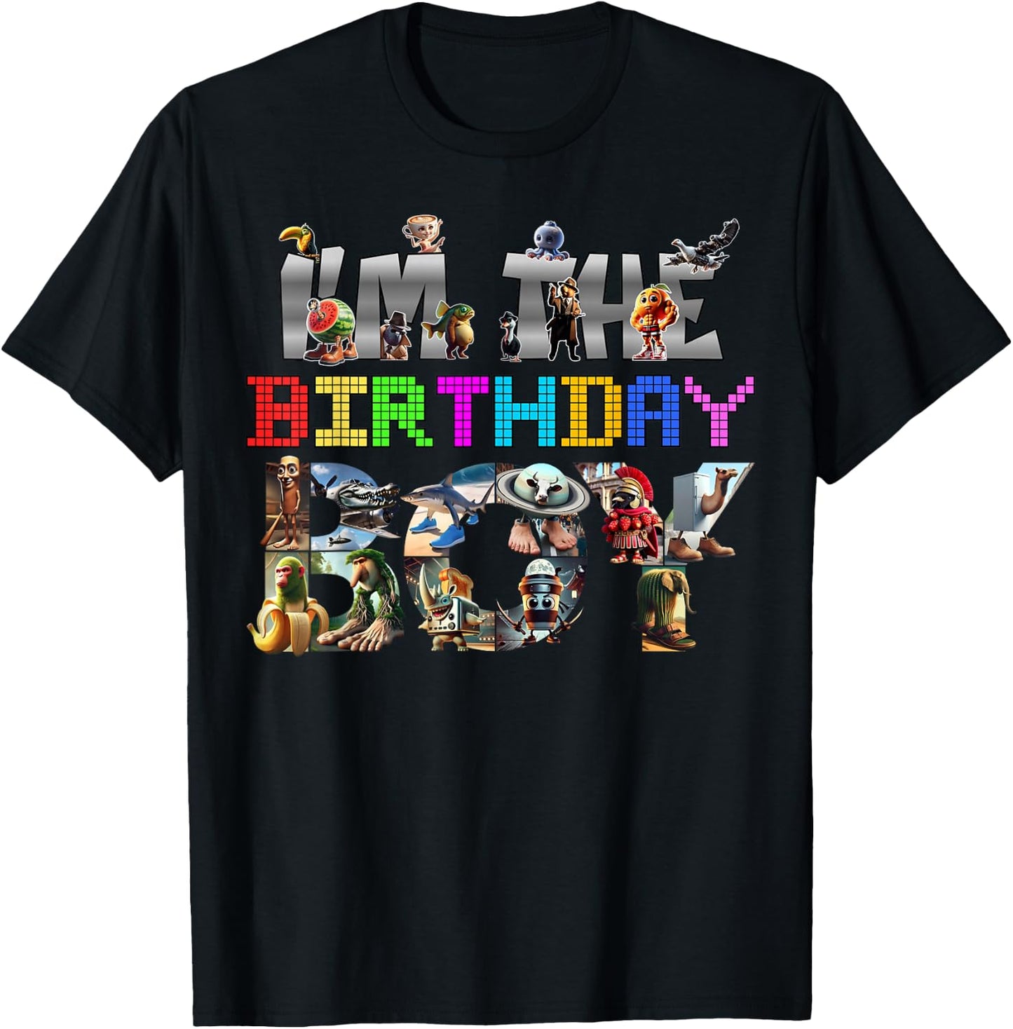 I'm The Birthday Boy Italian Brainrot Meme Party Funny T-Shirt - T-Shirt | Black