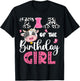 Tia Of The Birthday Girl Farm Cow 1St Birthday Party T-Shirt - T-Shirt | Black
