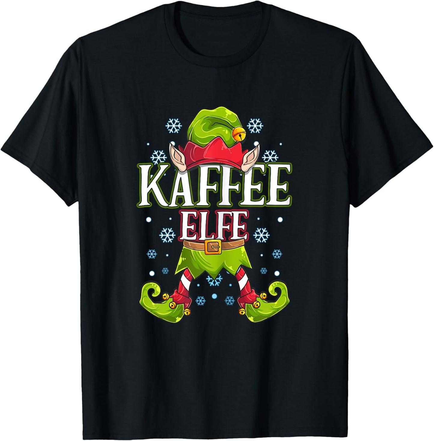 Kaffeelfe Weihnachtsoutfit Weihnachten Familie Outfit T-Shirt - T-Shirt | Black