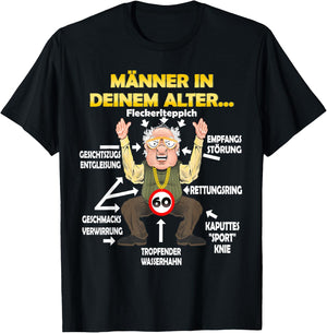 Men at Your Age Funny 60th Birthday Man , black T-Shirt - T-Shirt | Black