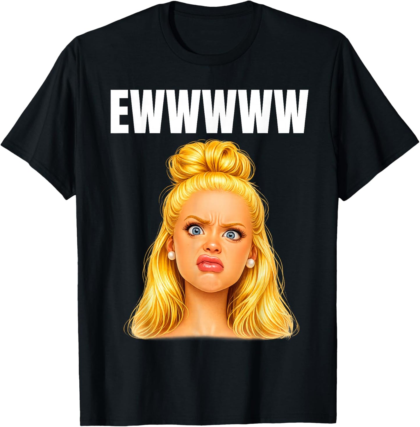 Lustiges Meme Gesicht Doll Face Sarkasmus Design mit Love T-Shirt - T-Shirt | Black