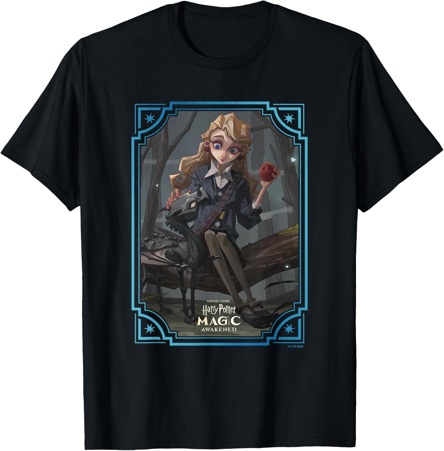 Harry Potter: Magic Awakened Luna Lovegood Thestral Card T-Shirt - T-Shirt | Black