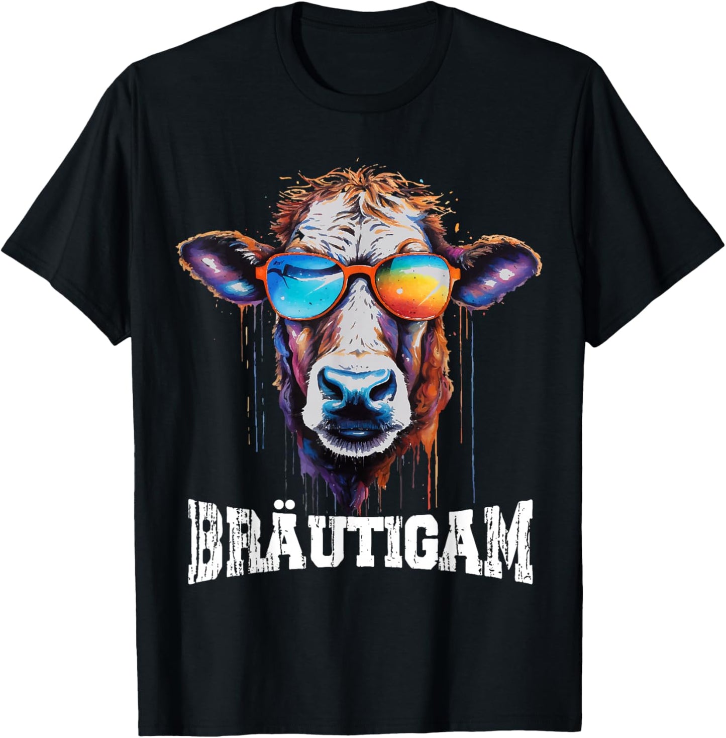 JGA Bräutigam Kuh Bauern & Landwirt Poltern JGA T-Shirt - T-Shirt | Black