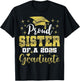 Super Proud Sister of 2025 Graduate Senior Graduation Family T-Shirt - T-Shirt | Black