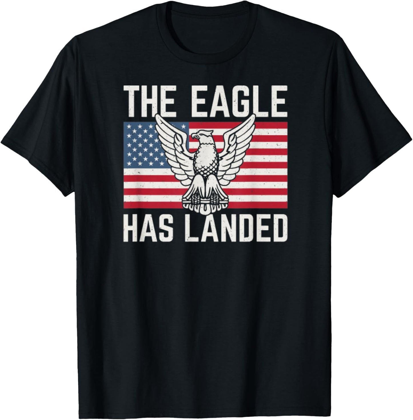 The Eagle Has Landed Scouting Adult Eagle Theme Black Small Classic Fit Short Sleeve T-Shirt - T-Shirt | Black