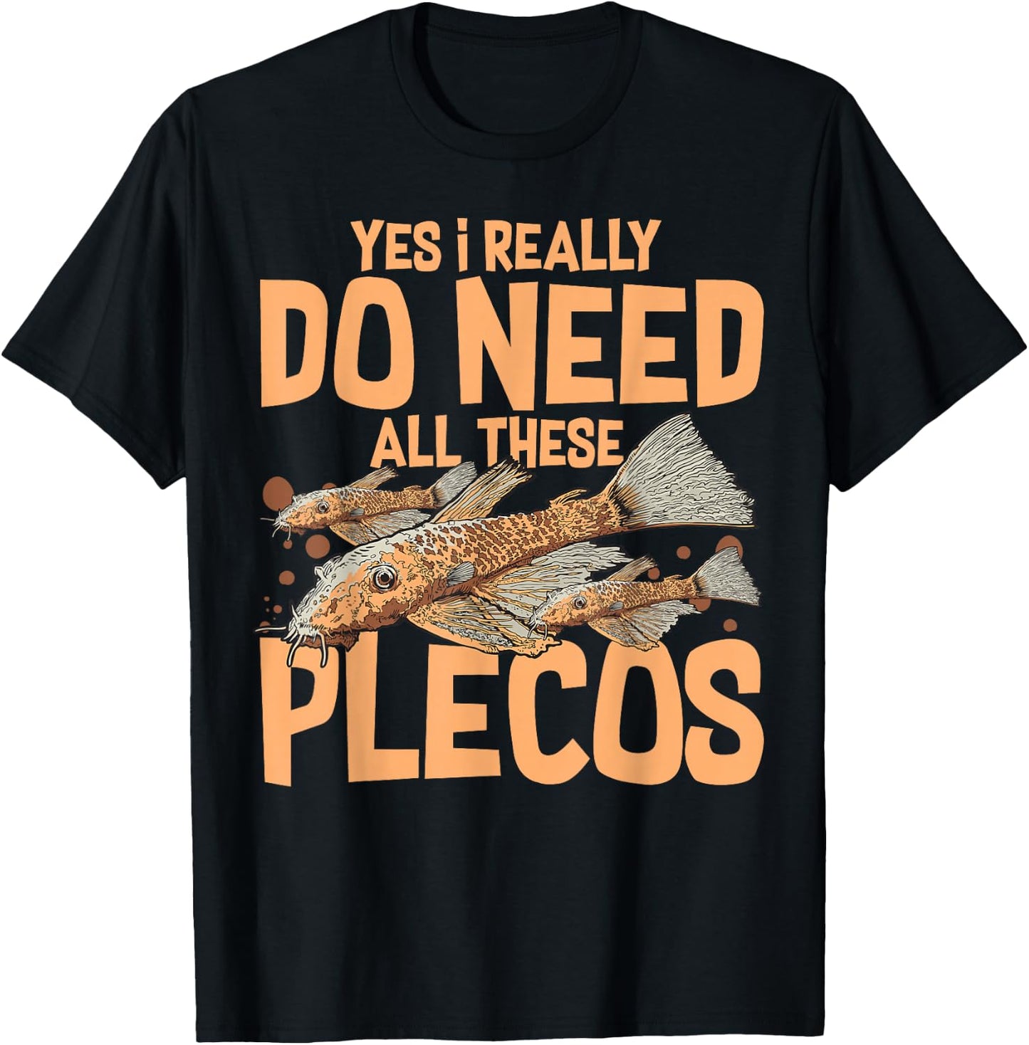 Plecostomus Pleco Fish Aquarium Food Tank Zebra Cave T-Shirt - T-Shirt | Black
