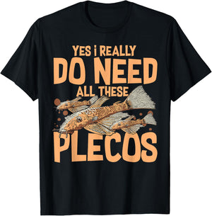 Plecostomus Pleco Fish Aquarium Food Tank Zebra Cave T-Shirt - T-Shirt | Black