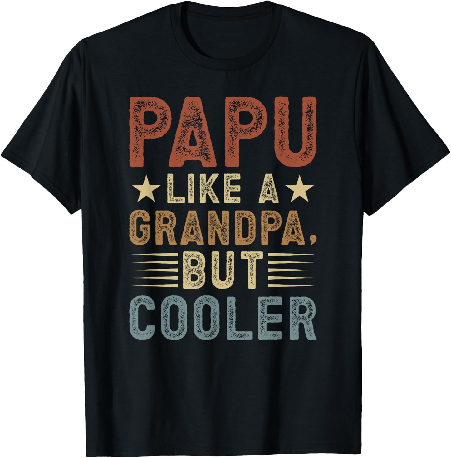 Papu Grandpa Definition Papu Grandfather T-Shirt - T-Shirt | Black