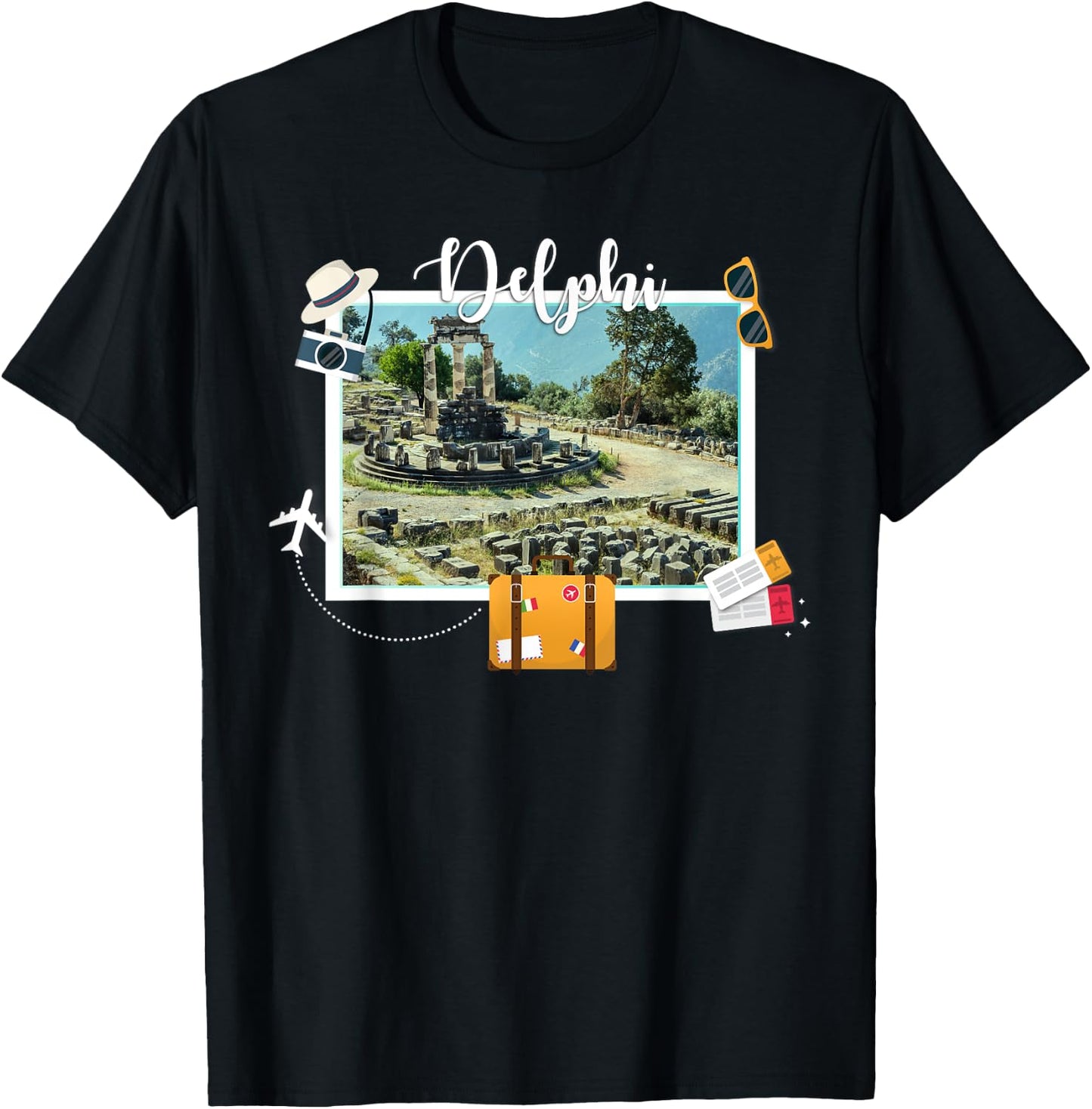 Greece Souvenir Vacation Travel Greece Delphi T-Shirt - T-Shirt | Black