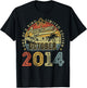 Awesome Since October 2014 Vintage Boys Girls 10th Birthday T-Shirt - T-Shirt | Black