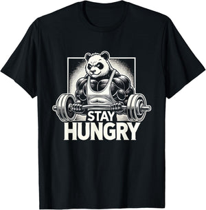 Panda - Anime Bodybuilding Gym Workout Fitness Motivation T-Shirt - T-Shirt | Black