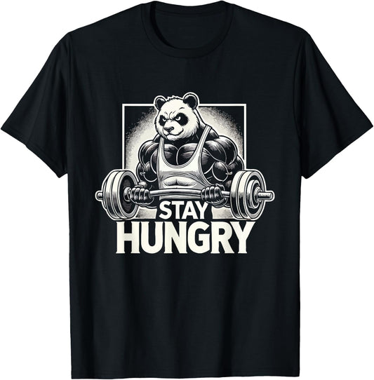 Panda - Anime Bodybuilding Gym Workout Fitness Motivation T-Shirt - T-Shirt | Black