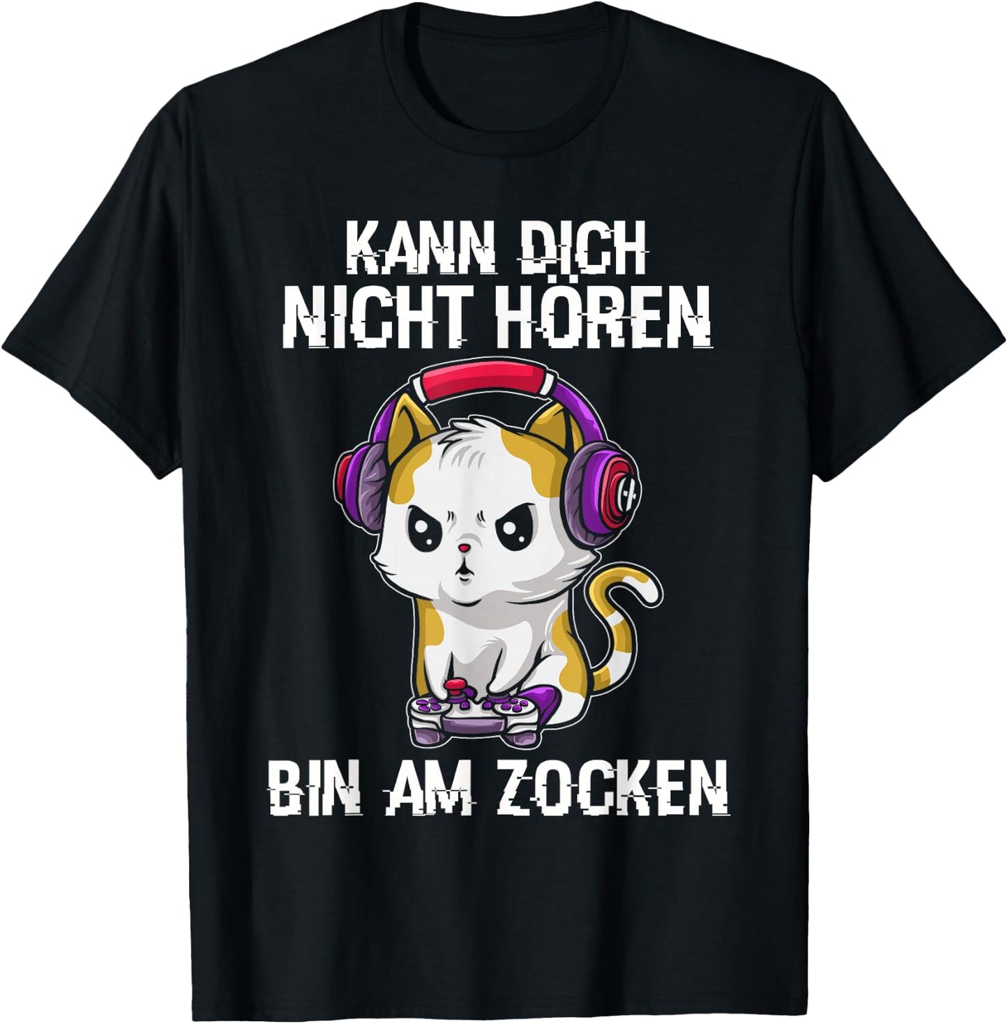 Gaming Geschenk Zocken Gaming Controller Zocker Lustig Herren RPG Schwarz S EU Klein T-Shirt - T-Shirt | Black