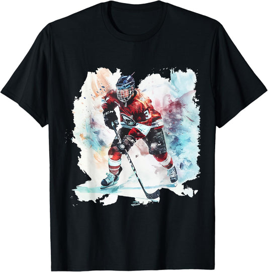 Ice Hockey Player - Gift Ice Hockey Player , Black, S T-Shirt - T-Shirt | Black