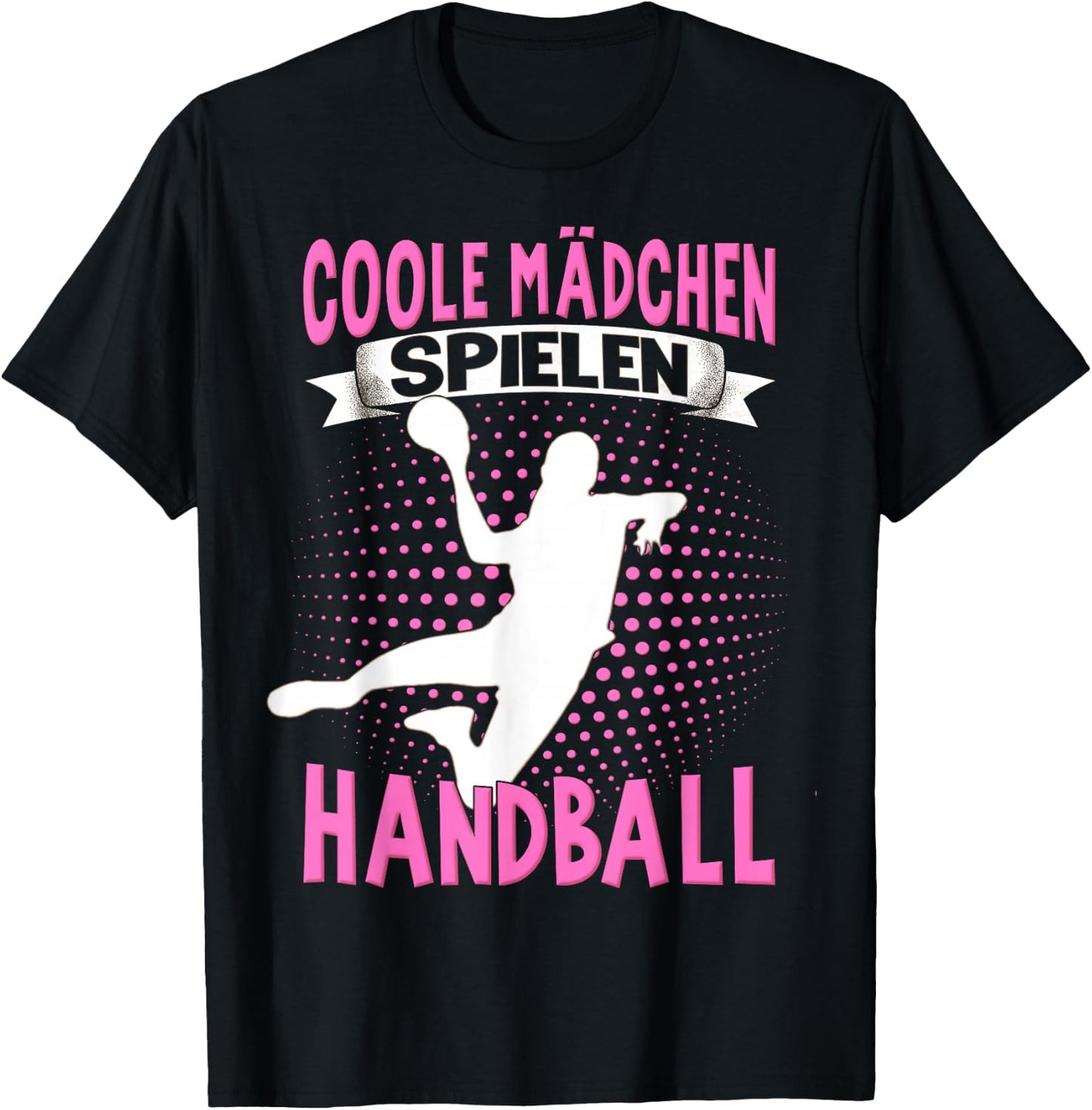 Handballer Women's Children's Cool Girls Playing Handball , black T-Shirt - T-Shirt | Black