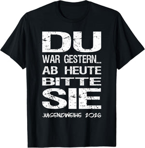 Jugendweihe 2026 Gästebuch T-Shirt - T-Shirt | Black