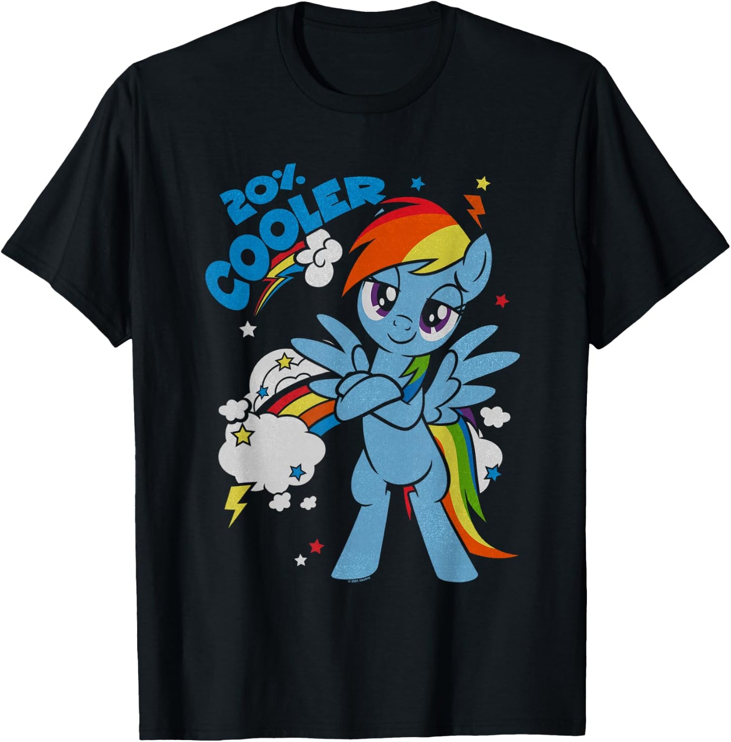 My Little Pony 20% Cooler with Rainbow Dash T-Shirt - T-Shirt | Black