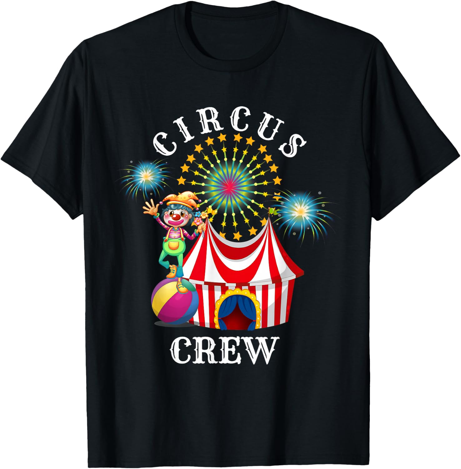 Circus Crew Funny Circus Staff Costume Circus Theme Party , black T-Shirt - T-Shirt | Black