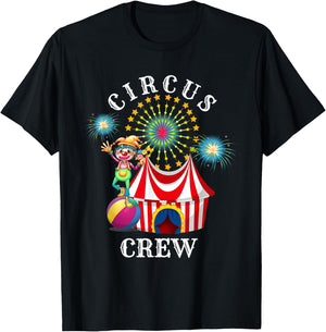 Circus Crew Funny Circus Staff Costume Circus Theme Party , black T-Shirt - T-Shirt | Black