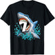 Kids Shark 7th Birthday Boys Funny Shark 7 yrs Old Birthday T-Shirt - T-Shirt | Black