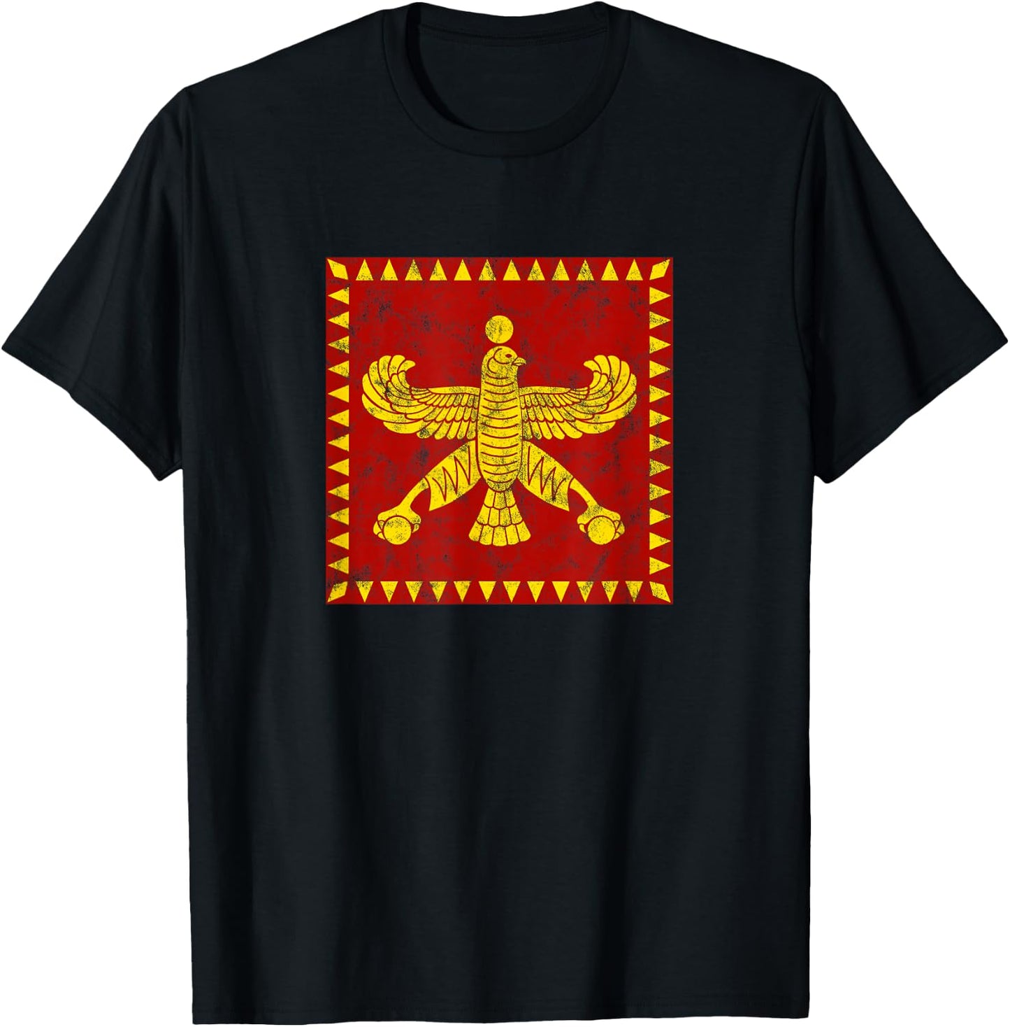 Shahbaz, falcon, standard, flag, Persian mythology, history T-Shirt - T-Shirt | Black