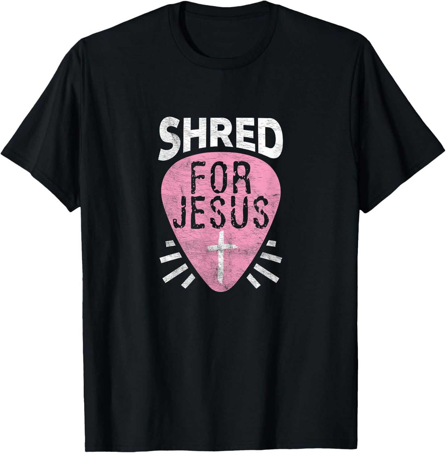 Shred For Jesus Christian Rock Heavy Metal Guitarist Guitar T-Shirt - T-Shirt | Black