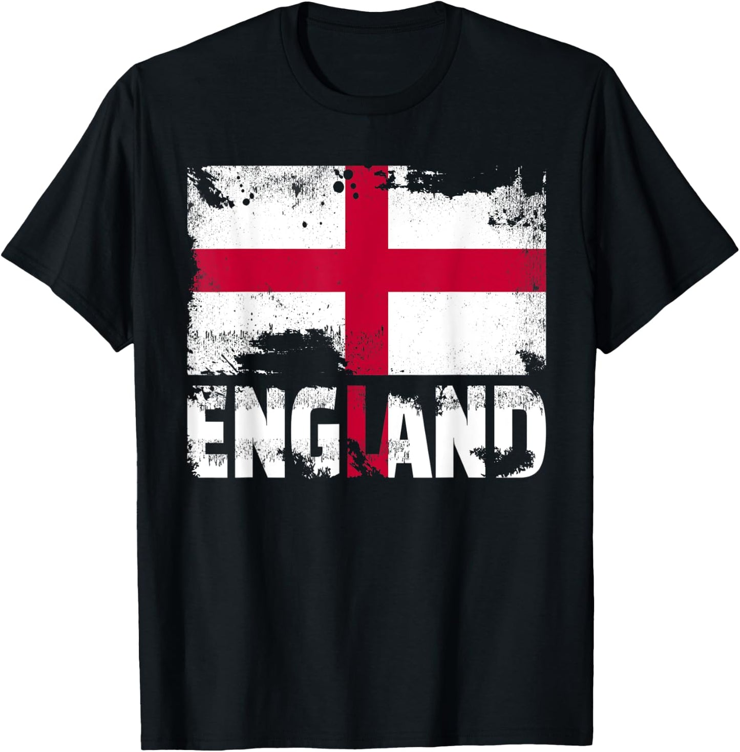 England Flagge Vintage Used-Englisch-Grunge Travel T-Shirt - T-Shirt | Black