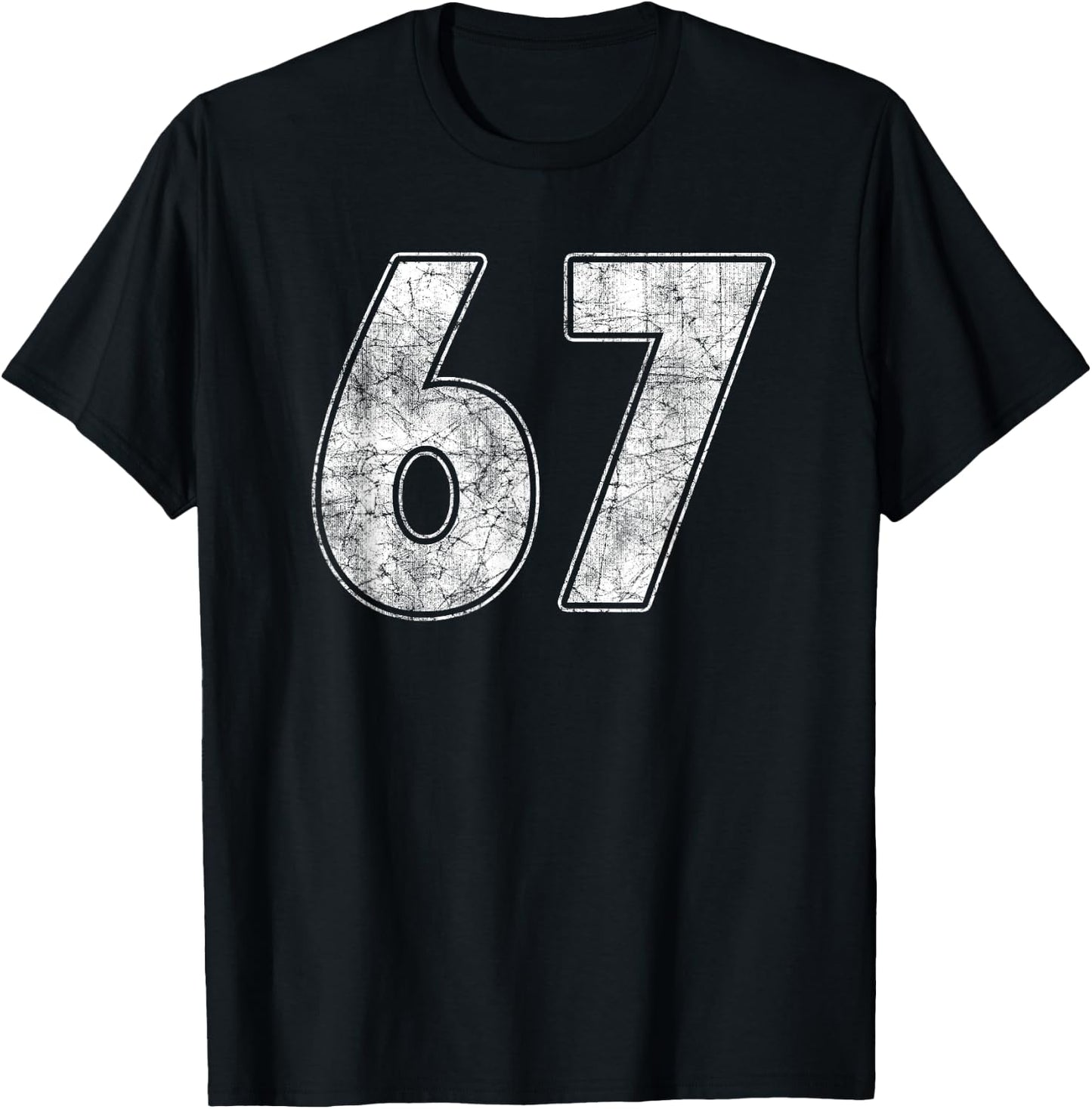 #67 Trikot Nummer 67 Uniform Größter Fan Lieblingsspieler T-Shirt - T-Shirt | Black