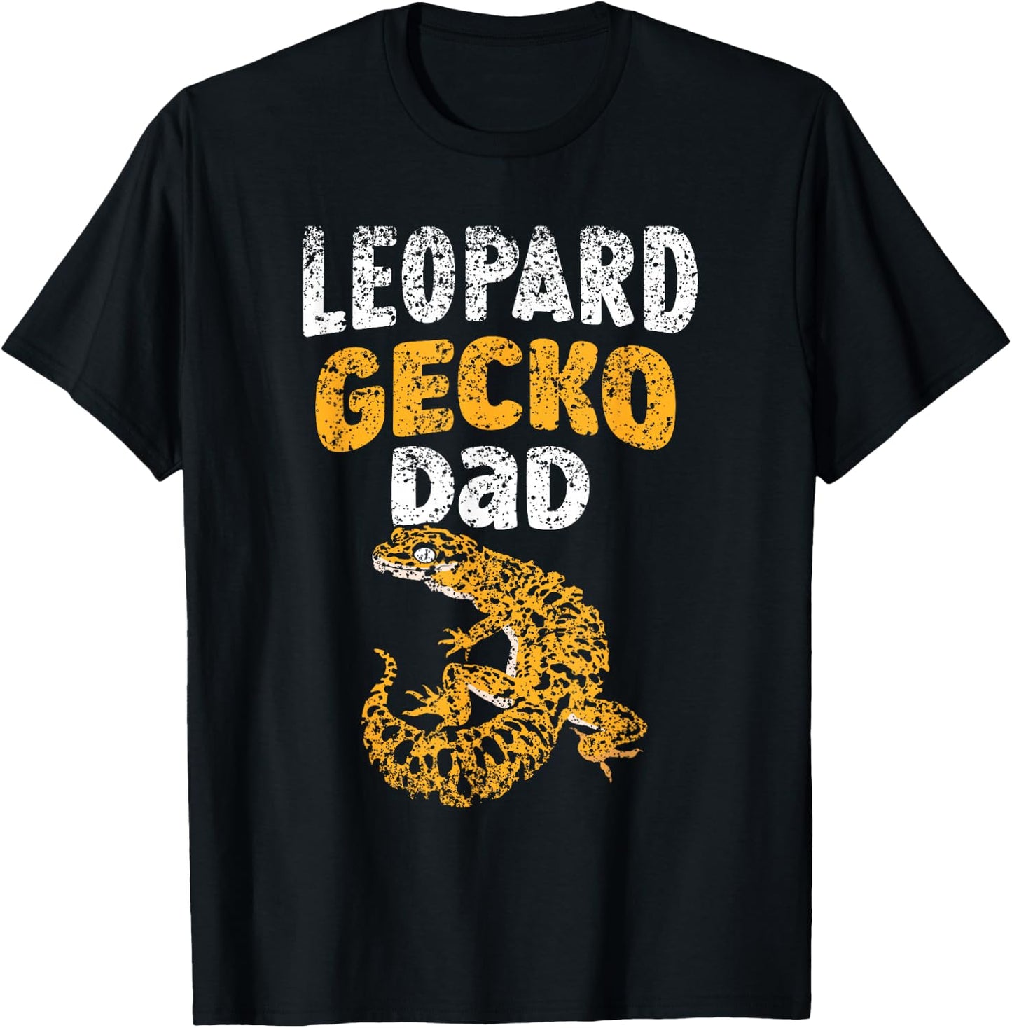 Leopard Gecko Dad Owner Lizard Geckos Leopard Gecko Father T-Shirt - T-Shirt | Black