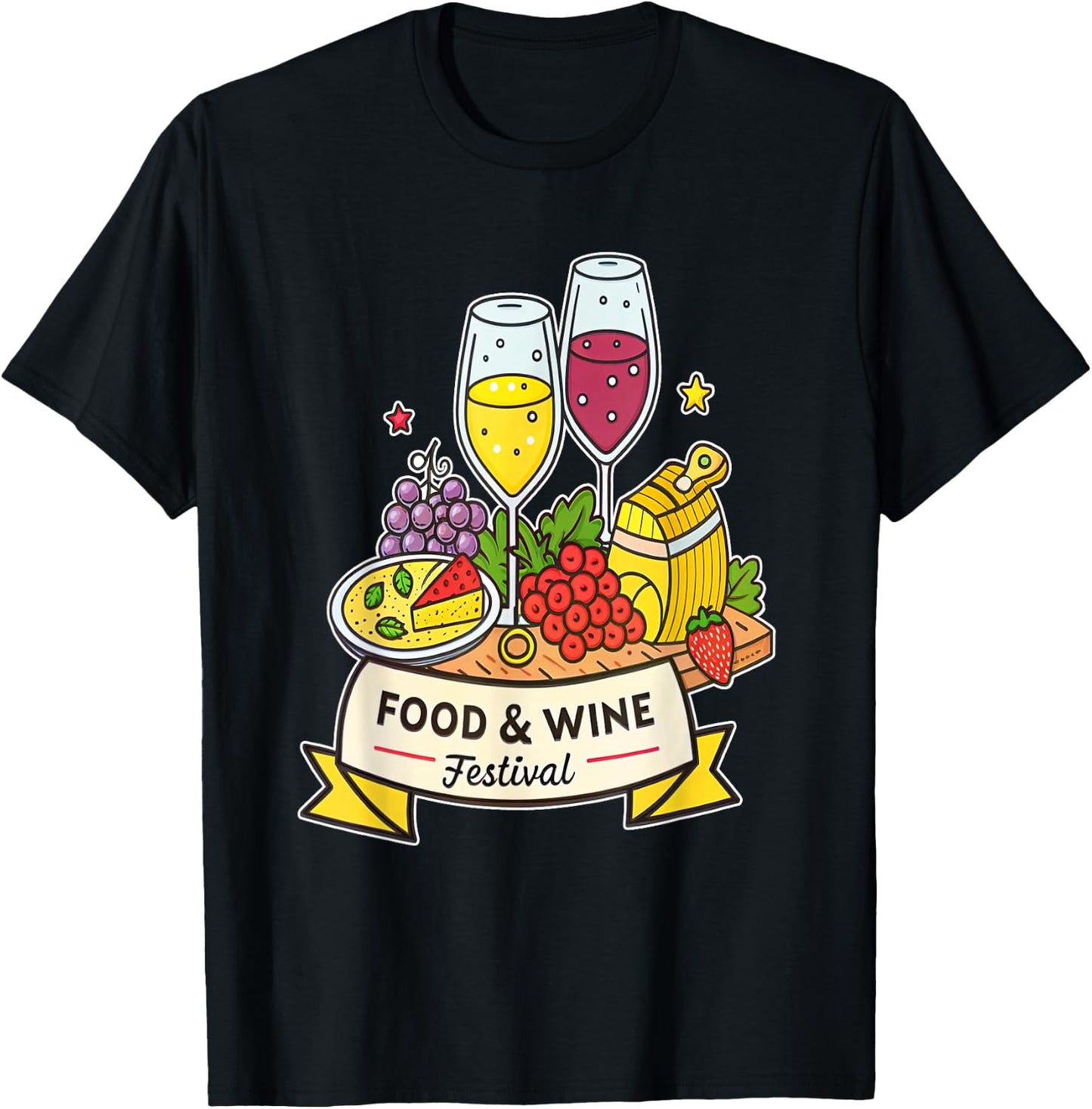 Enjoy Wine and Cheese Food Festival T-Shirt - T-Shirt | Black