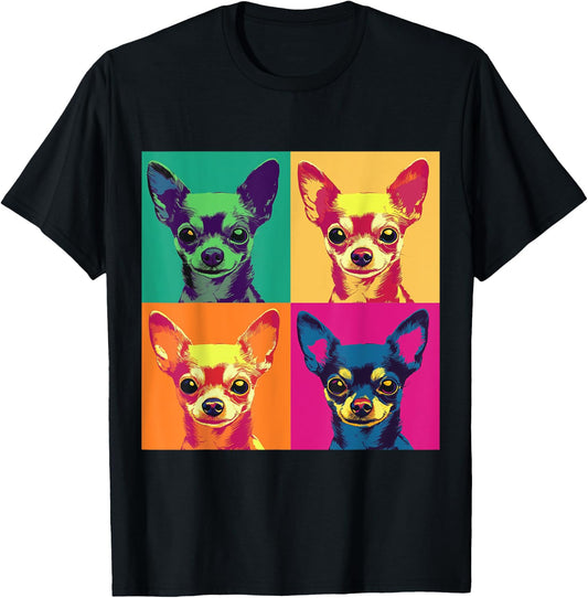 Artistic Design Chihuahua T-Shirt - T-Shirt | Black