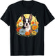 Cute Girls Retro Vintage Floral Flowers Bostie Lover T-Shirt - T-Shirt | Black