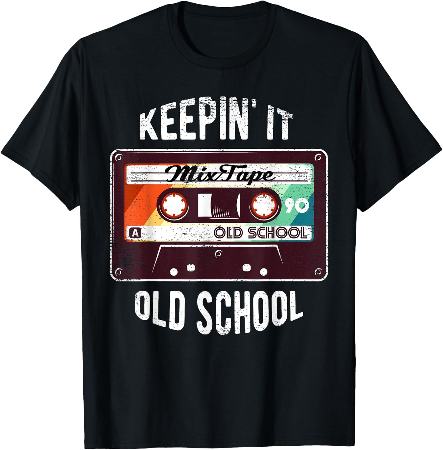 Old School Hip Hop 80s 90s Mixtape Graphic T Shirt T-Shirt - T-Shirt | Black