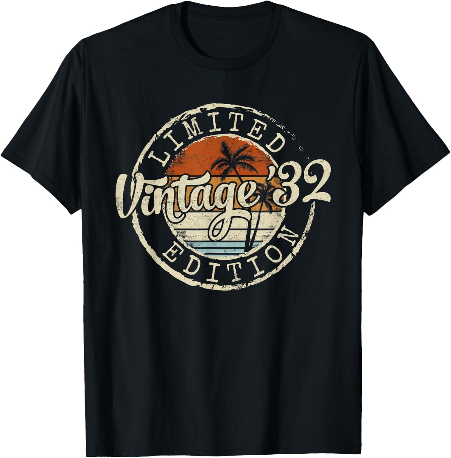 Vintage 1932 93rd Birthday Gifts Women 93 Year Old T-Shirt - T-Shirt | Black