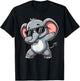 Elephant Dabbing | Cute Elephant Dancing with Elephant Motif , black T-Shirt - T-Shirt | Black